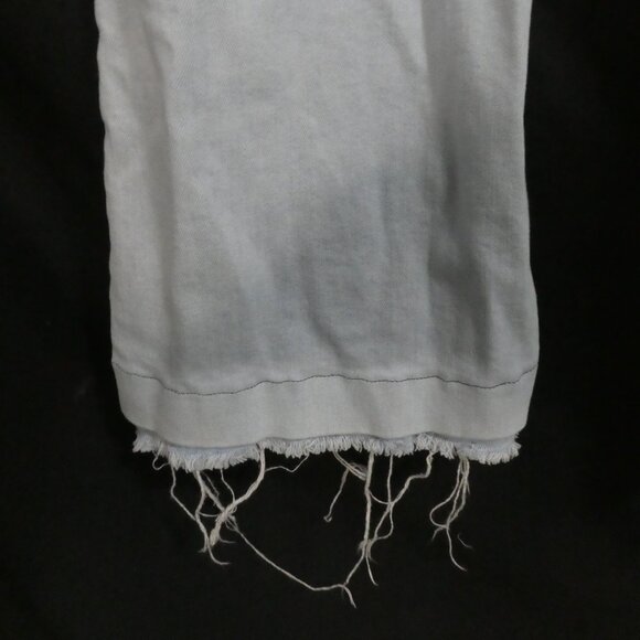 ZARA BASIC - Z1975 Denim | size 4 | Light Blue Flared Pants With Raw Hem - Picture 15 of 16